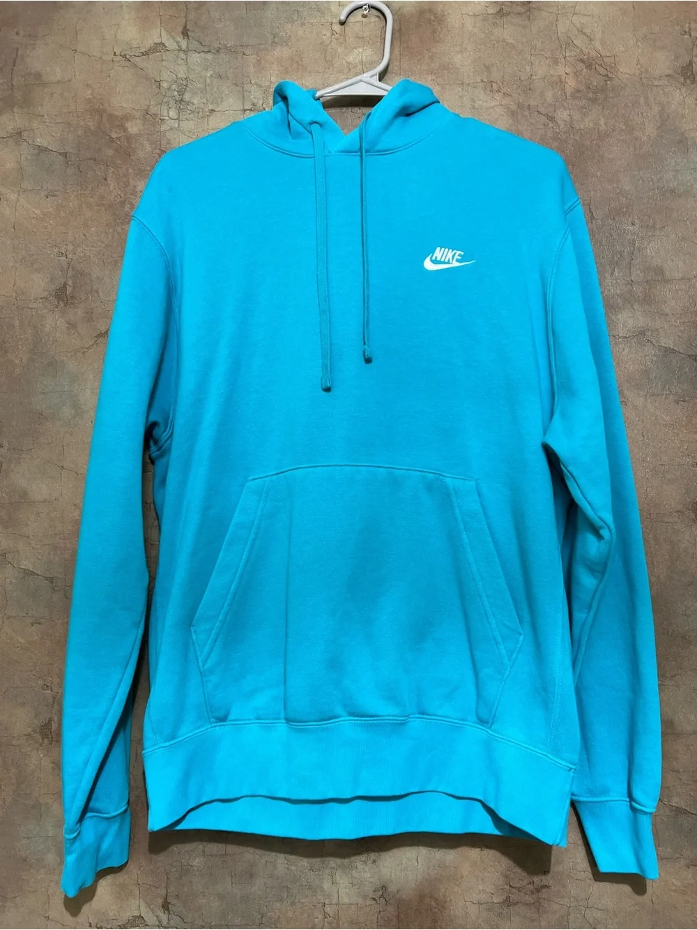 Nike Men's Bright Teal Blue Pullover Hoodie